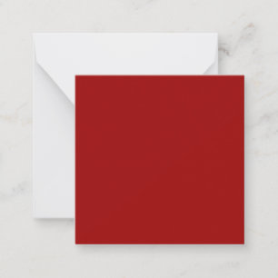 Crimson Red Solid Color Mitteilungskarte