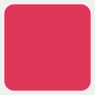 Crimson Red Square Sticker - Anpassbar