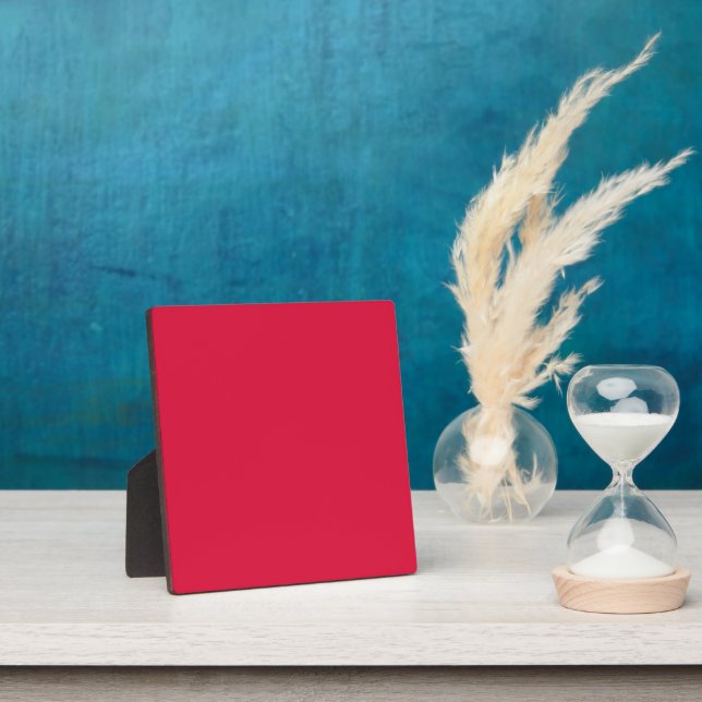 Crimson Red Tabletop Plaque – Customizable Fotoplatte (InSitu)