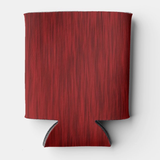 Crimson Red Wood Grain Look Dosenkühler (Vorderseite)