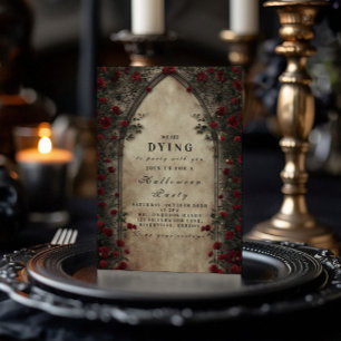Crimson Rose Kathedrale Arch Gothic Soirée Einladung