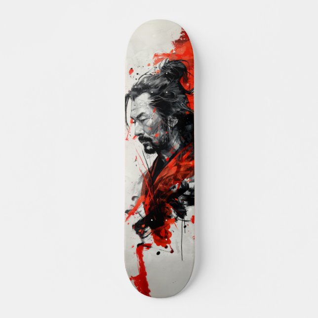 Crimson Samurai Skateboard (Vorne)