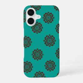 "Crimson Scrolls - Bold Elegance" iPhone 16 Hülle