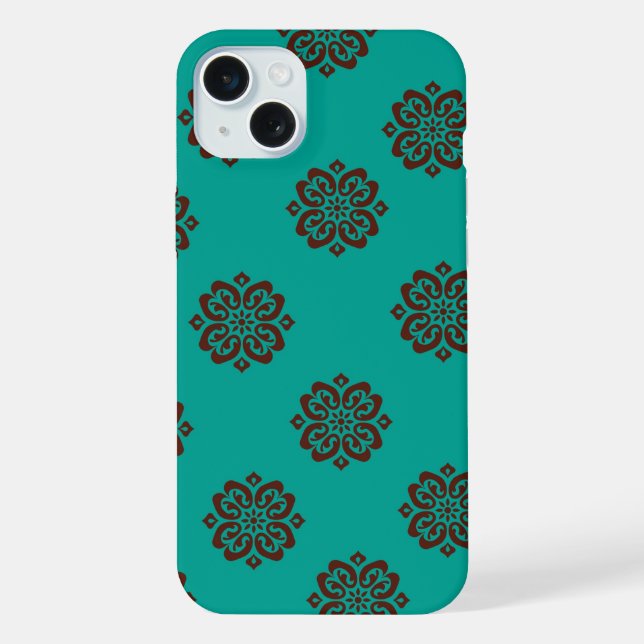 "Crimson Scrolls - Bold Elegance" iPhone Hülle (Rückseite)