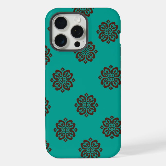"Crimson Scrolls - Bold Elegance" iPhone Hülle (Rückseite)