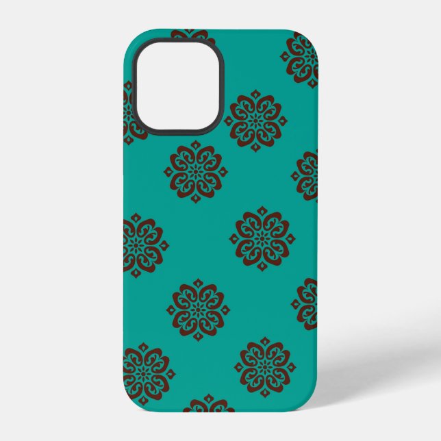 "Crimson Scrolls - Bold Elegance" iPhone Hülle (Rückseite)