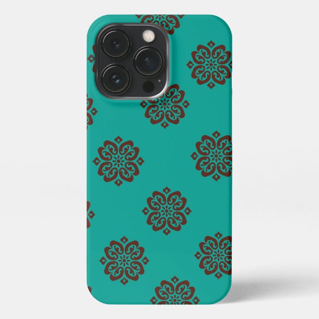 "Crimson Scrolls - Bold Elegance" iPhone Hülle (Rückseite)