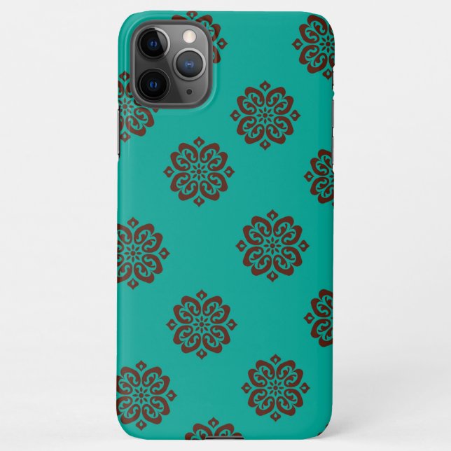 "Crimson Scrolls - Bold Elegance" iPhone Hülle (Rückseite)