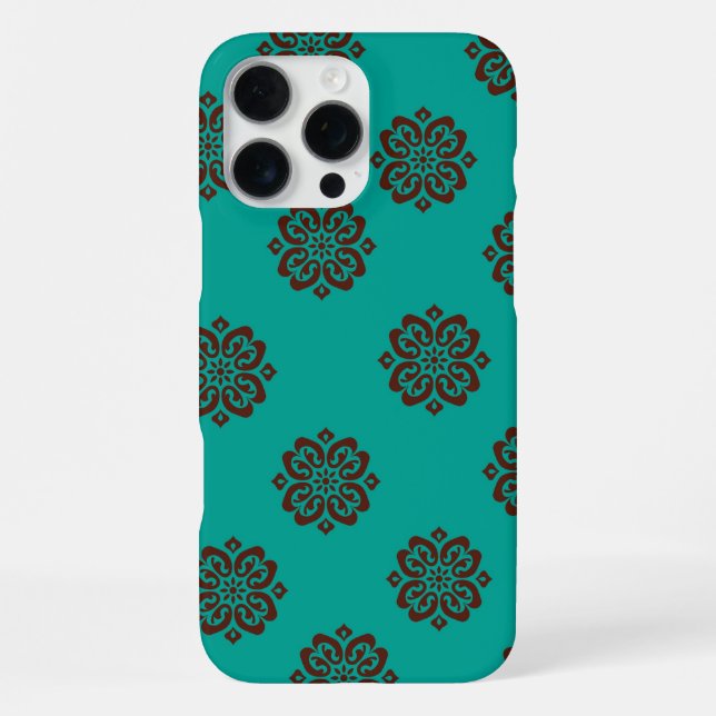 "Crimson Scrolls - Bold Elegance" iPhone Hülle (Rückseite)