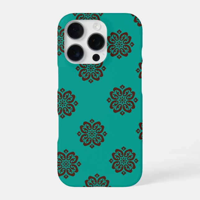 "Crimson Scrolls - Bold Elegance" iPhone Hülle (Rückseite)