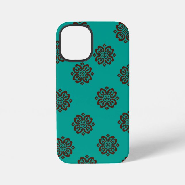 "Crimson Scrolls - Bold Elegance" iPhone Hülle (Rückseite)