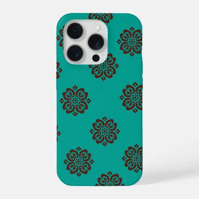 "Crimson Scrolls - Bold Elegance" iPhone Hülle (Rückseite)