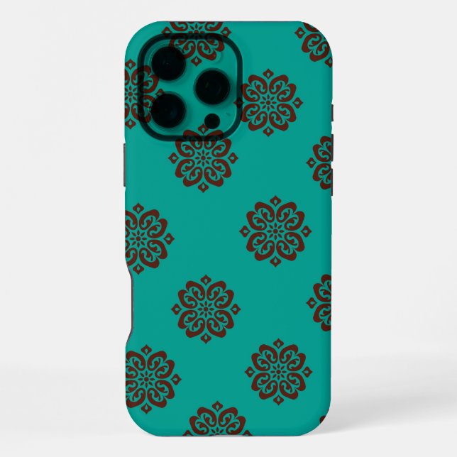 "Crimson Scrolls - Bold Elegance" iPhone Hülle (Rückseite)