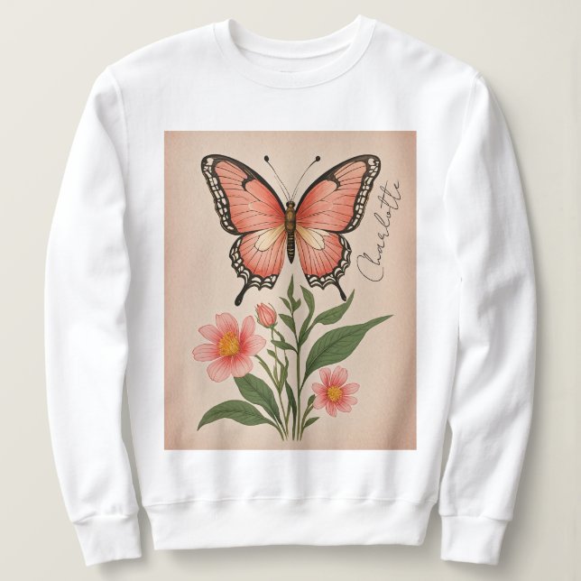 Crimson Serenade Personalisiert Sweatshirt (Design vorne)