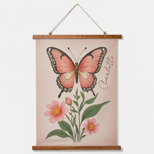 Crimson Serenade Personalisiert Wandteppich Mit Holzrahmen