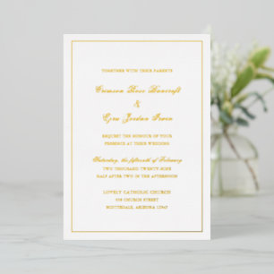 Crimson Simple Wedding Folieneinladung