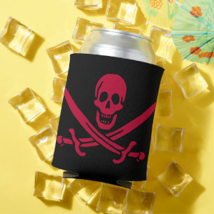Crimson Skull & Schwerter Pirate Fahne von Calico  Dosenkühler