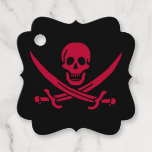 Crimson Skull & Schwerter Pirate Fahne von Calico Geschenkanhänger