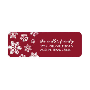 Crimson Snowflakes Personalisierte Adresslisten