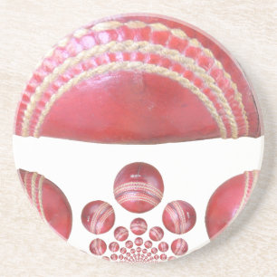 Crimson Spin - Ein wunderschöner Red Cricket Ball  Getränkeuntersetzer