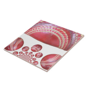 Crimson Spin – Eine schöne rote Cricketball-Kunst Fliese