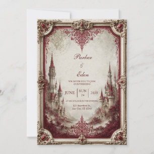 Crimson Spire Schloss Hochzeit Einladung