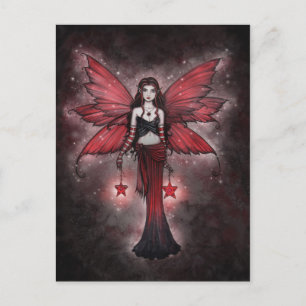 Crimson Star Weihnachtsfee Postkarte