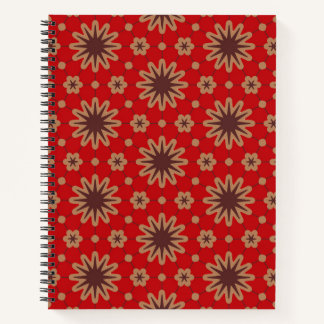 Crimson Starburst Bloom Notizbuch