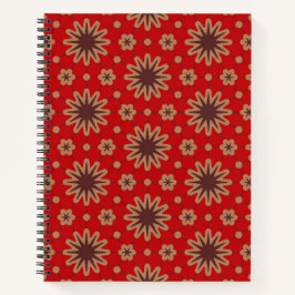 Crimson Starburst Blüte Notizbuch