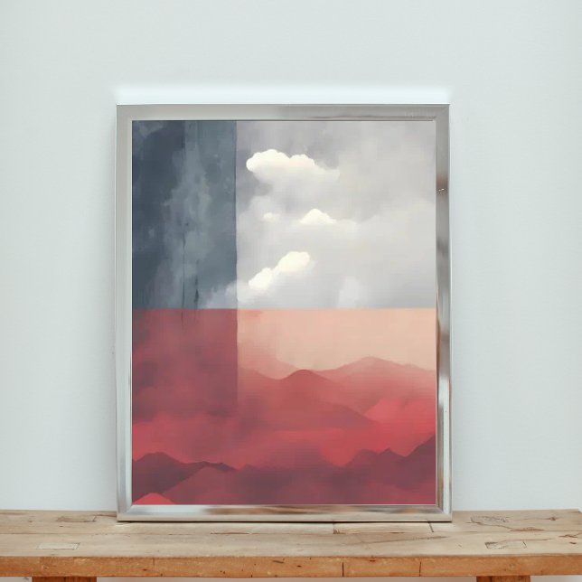 Crimson Sunrise über die Berge Fotodruck (Von Creator hochgeladen)