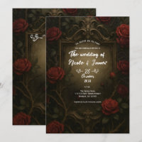 Crimson Thorn Rote Rosen Gothic Baroque Wedding