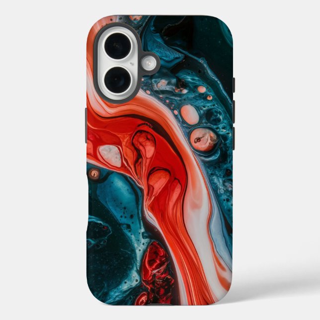 Crimson Tide Abstract Case-Mate iPhone Hülle (Rückseite)