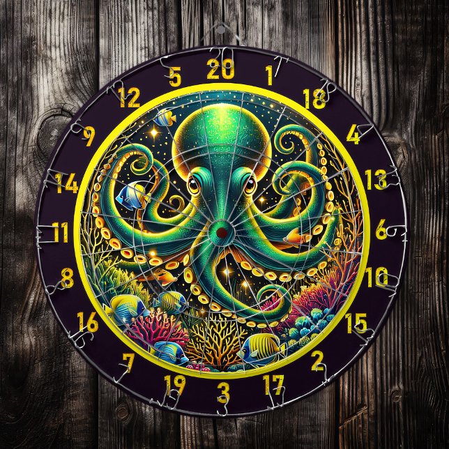 Crimson-Tiefen Octopus Dartboard Dartscheibe (Von Creator hochgeladen)