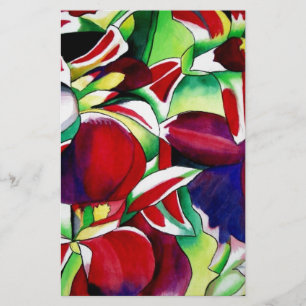 Crimson Tropical Singapur Orchids Blume Art Briefpapier