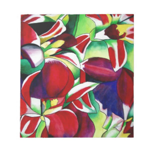 Crimson Tropical Singapur Orchids Blume Art Notizblock