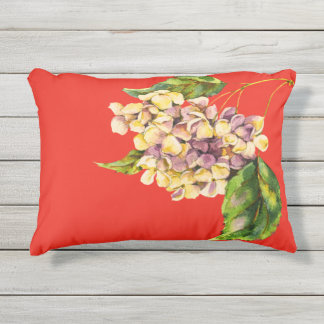 Crimson und Geranium Bouquet Accent Pillow Kissen Für Draußen