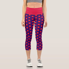Crimson-Virus-Infusion hoch waisted Capri Leggings