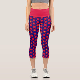 Crimson-Virus-Infusion hoch waisted Capri Leggings