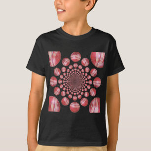Crimson Vortex: Schöne Kunst im Roten Cricket-Ball T-Shirt