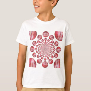 Crimson Vortex: Schöne Kunst im Roten Cricket-Ball T-Shirt