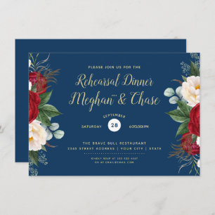 Crimson Watercolor Peony Floral Einladung