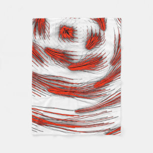 Crimson Wave Motion Fleece Blanket