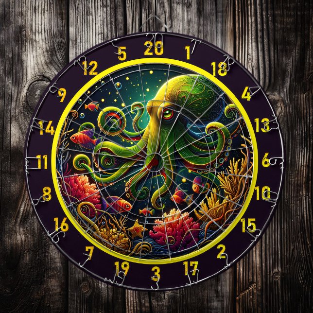 Crimson Wave Octopus Dartboard Dartscheibe (Von Creator hochgeladen)