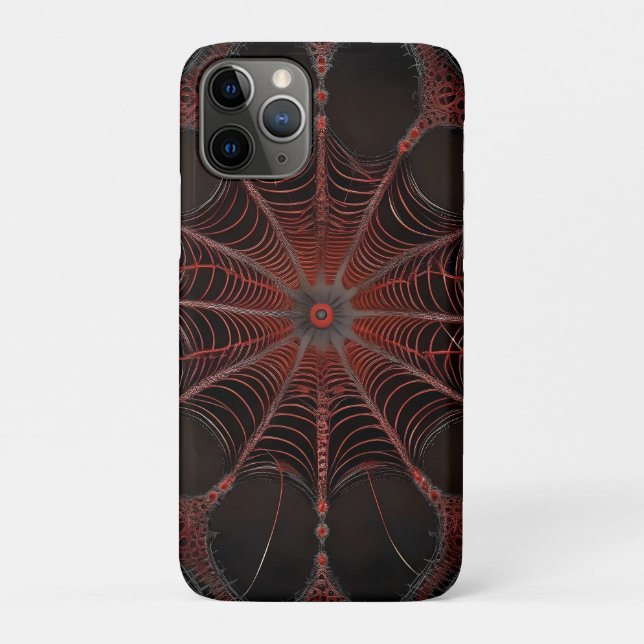 Crimson Web: Fraktal-Tanz mit der Redback Spider Case-Mate iPhone Hülle (Rückseite)