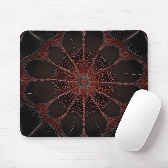 Crimson Web: Fraktal-Tanz mit der Redback Spider Mousepad (Mit Mouse)