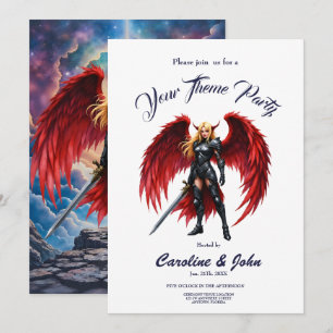 Crimson Wing – Gefallene Engel-Kriegerin. Einladung