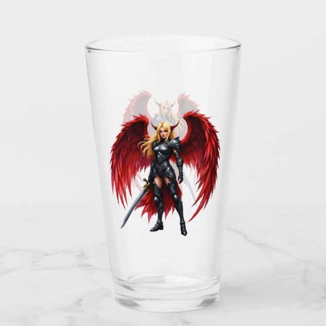 Crimson Wing – gefallene Engelskriegerin.  Glas (Vorderseite)