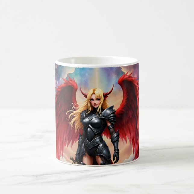 Crimson Wing – gefallene Engelskriegerin.  Kaffeetasse (Mittel)