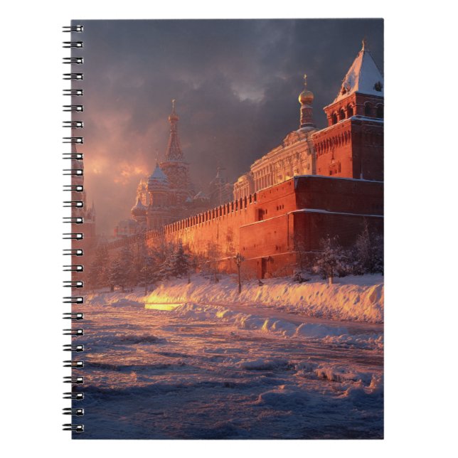 Crimson Winter im Kreml-Notebook Notizblock (Vorderseite)