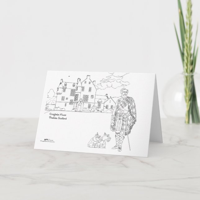 Cringletie House Scotland Karte (Vorderseite)
